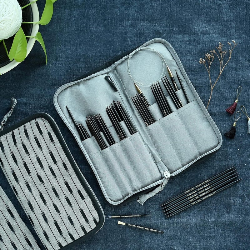 CASE Double Point, Ikat, Grey & Black